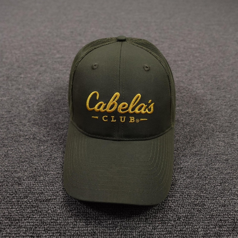 Cabela's Club Hat Cap Snap Back Mens One Size Green Mesh‎ Trucker Baseball